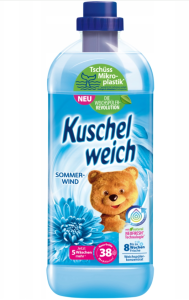 Płyn do płukania tkanin Kuschelweich Sommer Wind Niebieski 38pł 1,0l