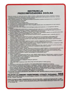 Instrukcja przeciwpożarowa ogólna