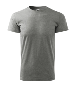 T-shirt Basic ciemny szary melanż